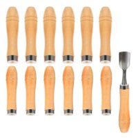 Hochwertiges 12 Stück Feilenheft mit Holzgriff und starken Metallringen, ideal für Heimwerker und Handwerker bei der Bearbeitung von Metall und Holz