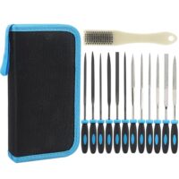 Hochwertiges Feilen-Set mit verschiedenen Formen und Materialien, ideal für Werkstatt und Heimwerken, inklusive praktischer Aufbewahrungstasche