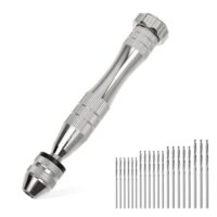Handbohrer Set mit 21 Teilen, Handbohrmaschine und Mikro-Spiralbohrerbits für DIY-Projekte