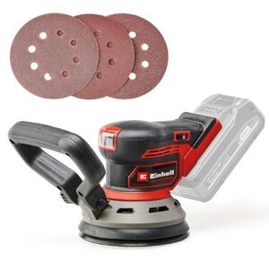 Einhell Profi Akku Excenterschleifer TP RS 18/32 Li BL Solo Power X Change 18 V Brushless 3,2 mm Schwingkreis 125 mm Schleifteller inklusive Schleifpapier ohne Akku