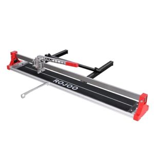 Manuelle Fliesenschneider Maschine, keramische Porzellanfliesen schneiden, 48 Zoll Schnittgröße, einzelne Schiebeschiene, adjustable Keramikschneider, Heavy Duty, langlebige Leistungsfähigkeit