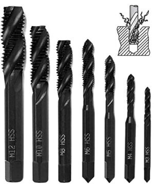 Gewindebohrer Set, HSS 6542, Nitrieren, Metrisch, Spiralnutbohrer, Maschinengewindebohrer, Gewindebohrer Satz, M3, M4, M5, M6, M8, M10, M12