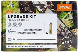 Stihl HEXA UPGRADE KIT4 50cm 3/8 1,6 72TG - Ein topausgestattetes Werkzeug für Ihre Garten- und Heimwerkerarbeiten mit Sägekette, Hexafeile und Feilengriff