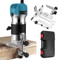 Einfaches und genaues Schneiden von Holz mit der AMTOVL Einhandfrasche, ideal für den Heimwerker