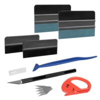 Rakelsatz für Folienanbringung, 7 Stück Rakel Set mit Mikro-Rakel und Laminierrakeln, ideal für Fensterfolie, Auto-Folie, Tapetenanbringung