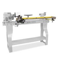 Hochwertige Drehbank mit variabler Drehzahl und stabilem Untergestell aus Grauguss. Ideal für Heimwerker, Werkstätten und professionelle Anwender.