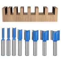 Holzbearbeitung, Nutfräser-Set, 8 Stück, 8mm Schaft, für verschiedene Anwendungen