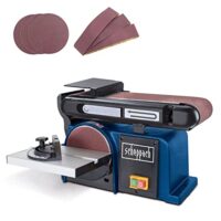 Bandschleifer mit 6-tlg. Schleifset, 370W Leistung, Bandlänge 915mm und Breite 100mm