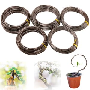 Basteldraht für Bonsai, Aluminiumdraht, 5 Größen, eloxiert, perfekt für Bastelprojekte und Pflanzenpflege