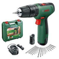Bosch Akku Bohrschrauber EasyImpact 1200, 2x Akkus, 12 Volt System, 19-teiliges Zubehörset, im Koffer