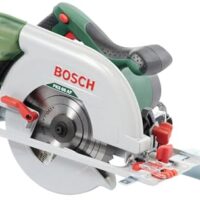 Bosch Kreissäge PKS 66 AF für präzises Sägen in Holz, 1600 Watt, max. Schnitttiefe 66 mm, 3-teilige Führungsschiene