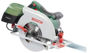 Bosch Kreissäge PKS 66 AF für präzises Sägen in Holz, 1600 Watt, max. Schnitttiefe 66 mm, 3-teilige Führungsschiene