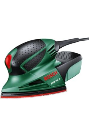 Multischleifer Bosch PSM 100 A 100 Watt im Koffer, Schleifpapier, Staubsaugeranschluss und Microfiltersystem