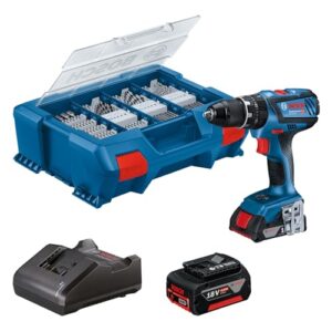 Professioneller 18V Akku Schlagbohrschrauber von Bosch Professional mit hoher Torque-Leistung und LED-Licht, ideal für Heimwerker und professionelle Anwendungen.