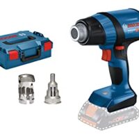 Bosch Professional 18V System Akku Heißluftgebläse GHG 18V-50 mit Reflektordüse, Reduzierdüse und L-BOXX - ohne Akku/Ladegerät