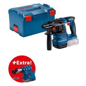 Bosch Professional 18V System Akku-Bohrhammer GBH 18V-22 mit SDS plus, ideal zum Bohren von 6- bis 10-mm-Löchern, KickBack Control und Vibration Control, inkl. GDE 18V-12 in L-BOXX