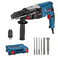 Bosch Professional Bohrhammer GBH 2-28 F mit 880 Watt Leistung und max. 28 mm Bohrung in Beton, inklusive 6-teiligen Bohr-Meißel-Set und SDS-plus - perfekter Partner für Heimwerker-Aufgaben