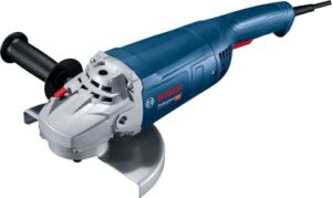 Bosch Professional Winkelschleifer GWS 22-230 J mit Zweilochschlüssel, Aufnahmeflansch und Spannmutter - Leistung 2.200 Watt