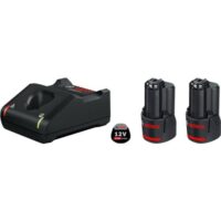 Bosch Professional Bosch Starter-Set GAL 12V-40, zwei GBAs (Gleichstrombatterien) und ein batteriebetriebenes Akku-Gewindemaschine von Bosch