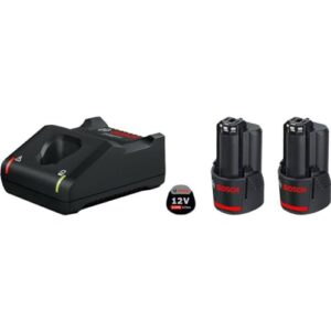 Bosch Professional Bosch Starter-Set GAL 12V-40, zwei GBAs (Gleichstrombatterien) und ein batteriebetriebenes Akku-Gewindemaschine von Bosch