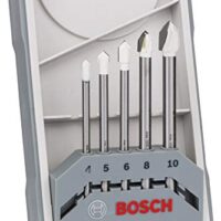 Hochwertiges Werkzeug für den Heimwerker und Profi - 5 Bohrer mit Durchmessern von Ø 4-10 mm für Stein, Fliesen und Glas