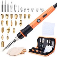 Brandmalerei Lötkolben Set mit Temperatur Einstellung 220-480 ℃ für Holz und Leder, ideal für DIY Kunstprojekte und Geschenke
