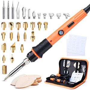 Brandmalerei Lötkolben Set mit Temperatur Einstellung 220-480 ℃ für Holz und Leder, ideal für DIY Kunstprojekte und Geschenke