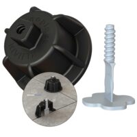 Brunoplast NIVIFIX Starter-Set PRO schwarz, 300-teiliges Fliesen Nivelliersystem für Wand- und Bodenfliesen, Fliesenverlegehilfe, Gewindelaschen und Zuglaschen