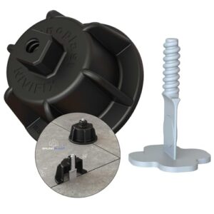 Brunoplast NIVIFIX Starter-Set PRO schwarz, 300-teiliges Fliesen Nivelliersystem für Wand- und Bodenfliesen, Fliesenverlegehilfe, Gewindelaschen und Zuglaschen