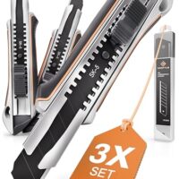 Robuste Cuttermesser aus Aluminium mit SK5 Carbonstahl-Klingen, ideal für Heimwerker und Gewerbe