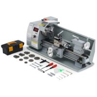 Drehmaschine für Metallbearbeitung, 8x16 Zoll Tischdrehmaschine, 210x400MM Drehbank, Metalldrehscheibe mit 2500 RPM