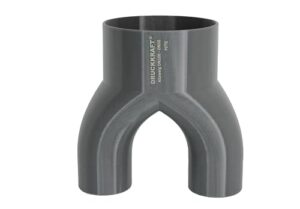 2-Wege Abzweig Rohr DN100 - DN50, Y-Verteiler, Absauganlage, Rohrverbinder, Schlauchverbinder, Zentralstaubsauger und Industrie