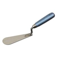 DEWEPRO Dänische Zungenkelle - Dachkelle mit Edelstahlblatt und Holzgriff für Dachdecker und Handwerker