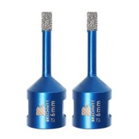Diamant Fliesenbohrer 6mm - 2 Stücke M14 Diamantbohrer für Bohrungen in Fliesen, Porzellan, Keramik, Marmor und Granit