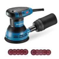 Effiziente Schleifmaschine für professionelle Ergebnisse, 300 Watt Leistung, 6 Geschwindigkeiten, Staubfangbehälter und 10 Schleifpapier