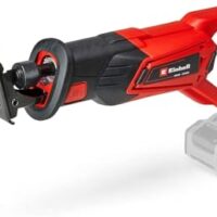 Bild der Einhell Akku-Universalsäge TE-AP 18/22 Li-Solo Power X-Change, die Holz und Stahl bearbeiten kann. Die Säge hat ein Softgrip und ist ergonomisch geformt.