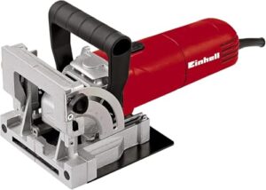 Einhell Flachdübelfräse TC-BJ 900, hochwertiges Werkzeug für Stoß- und Kastenverbindungen, 860 Watt, 14 mm Breite, Höheneinstellung und Staubfangsack