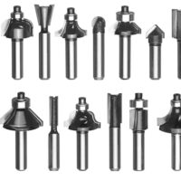 Original Einhell 15 tlg. Fräser-Set, umfangreiches Angebot für Heimwerker-Projekte, verschiedene Fräserformen, 8 mm Schaftdurchmesser, Holzkoffer