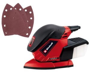 Multischleifer für Heimwerkerarbeiten, 130 Watt, Schwingkreis-Ø 2 mm, Staubfangbox und 3x Schleifpapier, Einhell Produkt