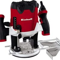 Oberfräse, 1200 W, Spannzange Ø 6 und 8 mm, elektronische Drehzahlregulierung, Spindelarretierung, einfacher Werkzeugwechsel