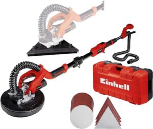 Einhell Trockenbauschleifer TE-DW 225 X mit wechselbarem Schleifteller und gefedertem Bürstenkranz für effektive Renovierungsarbeiten