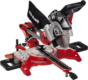 Einhell Zug-Kapp-Gehrungssäge TC-SM 2131/2 Dual, hochwertige Säge für Holz, beschichtete Paneelen und Kunststoffe, Zugfunktion und beidseitig neigbarer Sägekopf