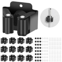 Gerätehalter aus Edelstahl für die Organisation von Haushaltsgeräten, inklusive Mop Halter und Besenhalter, für Küche, Zuhause oder Badezimmer