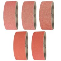 Hochwertiges Schleifband aus Aluminiumoxid mit 15 Körnungen (3x40/80/120/180/320) ideal für die Polierung von Metall und Holz. Kompatibel mit Band-Schleifer und Schleif-Maschinen.