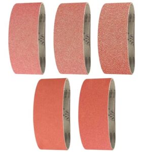 Hochwertiges Schleifband aus Aluminiumoxid mit 15 Körnungen (3x40/80/120/180/320) ideal für die Polierung von Metall und Holz. Kompatibel mit Band-Schleifer und Schleif-Maschinen.