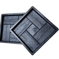 Gießform Pflasterform Schablone für Beton 30x30x3cm, Gehwegplatte, Bodenbelag Platten, schalungsformen, Nachahmung Holzmaserung, Gartendekoration, DIY, Gehweg, Pflastersteine, Gießen