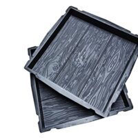 Zwei Gießformen Pflasterform Schablonen für Beton 40x40x5cm, Gehwegplatte, Bodenbelag Platten, Schalungsformen, Nachahmung Holzmaserung, Gartendekoration, DIY, Gehweg, Pflastersteine, Gießen