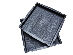 Zwei Gießformen Pflasterform Schablonen für Beton 40x40x5cm, Gehwegplatte, Bodenbelag Platten, Schalungsformen, Nachahmung Holzmaserung, Gartendekoration, DIY, Gehweg, Pflastersteine, Gießen