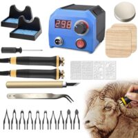 Professionelles Pyrographie-Holzverbrennungsset mit Brandmalerei-Maschine, 10 Drahtspitzen und Holzverbrennungsstiften
