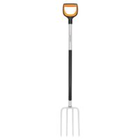 Fiskars Spatengabel mit 4 Zinken und glasfaserverstärktem Kunststoff-Stiel ideal für harte, steinige Böden, Rasenbelüftung und -herauskehren